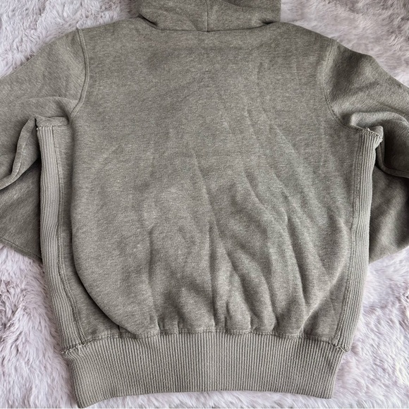 Vintage Y2K Abercrombie & Fitch Brown Double Zipper Patched Fleece Lined Hoodie - Picture 4 of 4